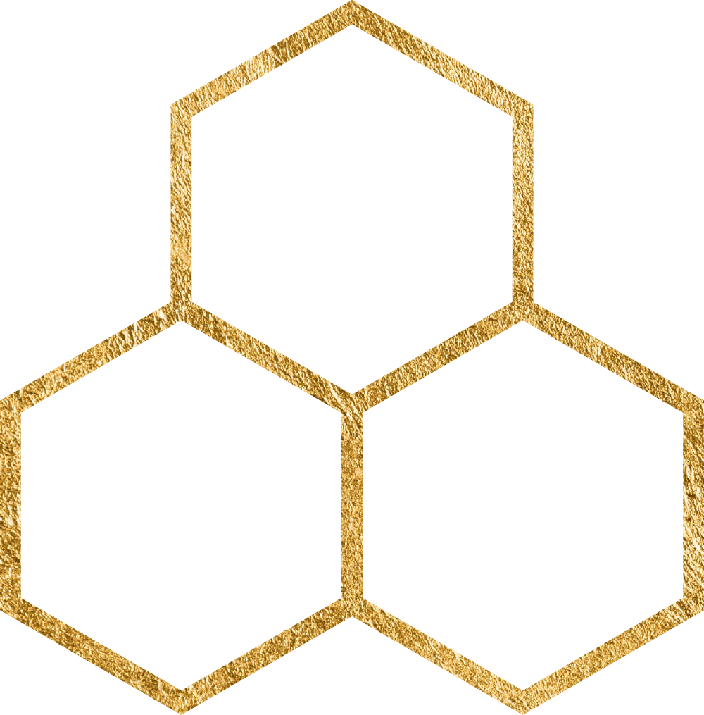 H+H gold honeycomb pattern